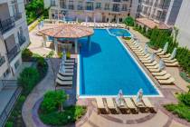 Pool view. Apartment in the “Dawn Park” complex, Sunny Beach resort ID: 6115 - Photo 15