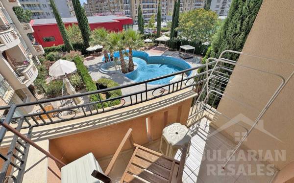 Вид на бассейн! Уютная студия с мебелью в "Aphrodite Palace" ID: 5478 - Фото 2