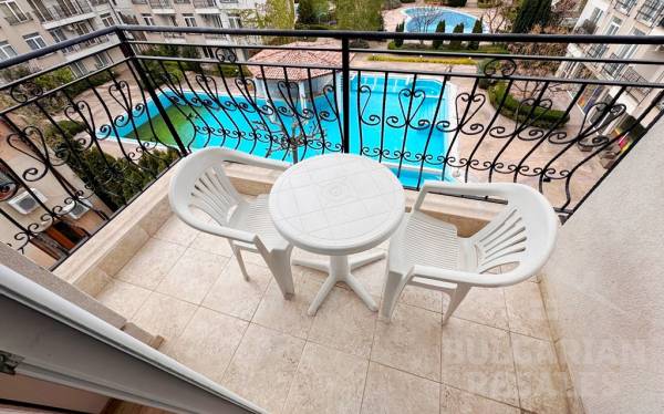 Pool view. Apartment in the “Dawn Park” complex, Sunny Beach resort ID: 6115 - Photo 11