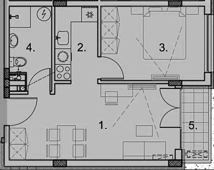 Nový nábytok, skvelé usporiadanie a výhľad na bazén! ID: 4885 - Фото1