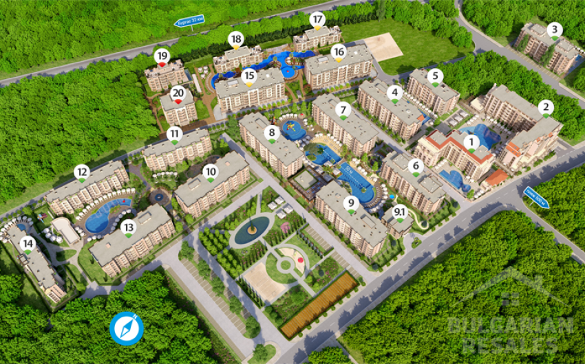 Квартира в известном комплексе Каскадас ID: 2410 - Фото 1