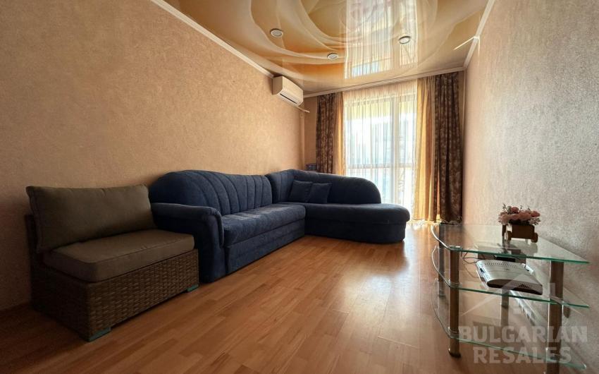 Вид на море и бассейн, 2 спальни, готовая к проживанию квартира - Фото 8