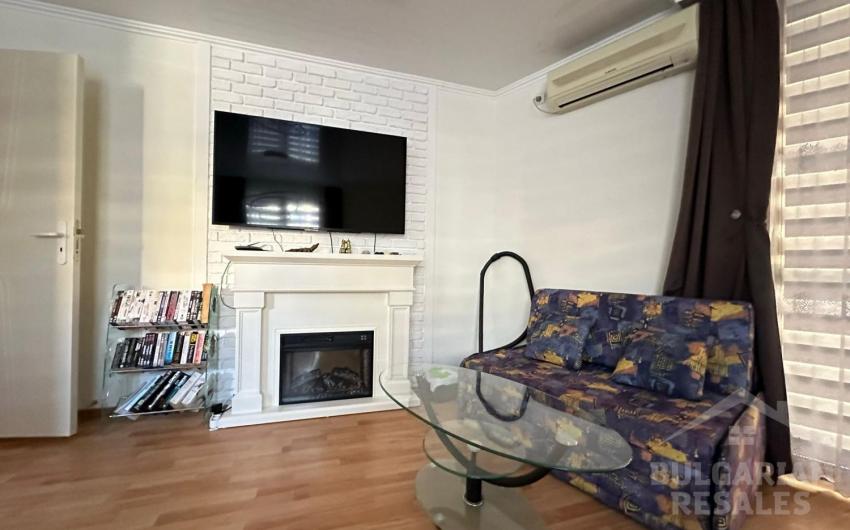 Вид на море и бассейн, 2 спальни, готовая к проживанию квартира - Фото 14