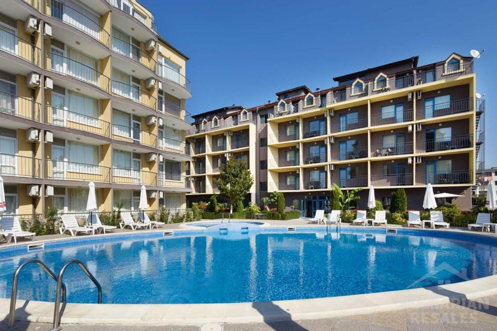 Studio na raty, widok na basen, kompleks „Jasmine Residence Club”, Słoneczny Brzeg ID: 5871 - Фото1