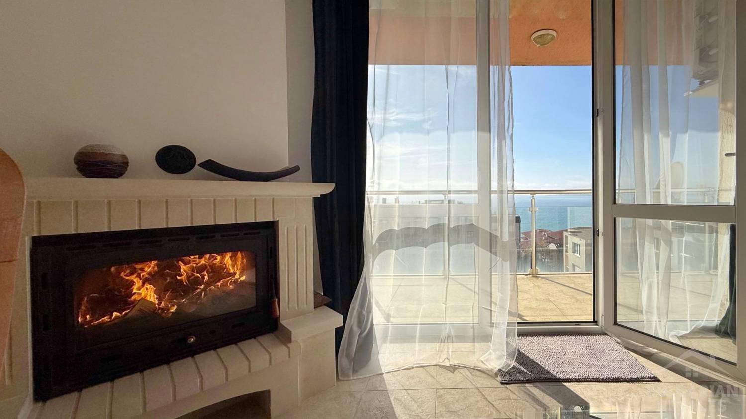 Вид на море! Апартамент с 2 спальнями и камином близко к пляжу, Свети Влас ID: 6082 - Фото 6