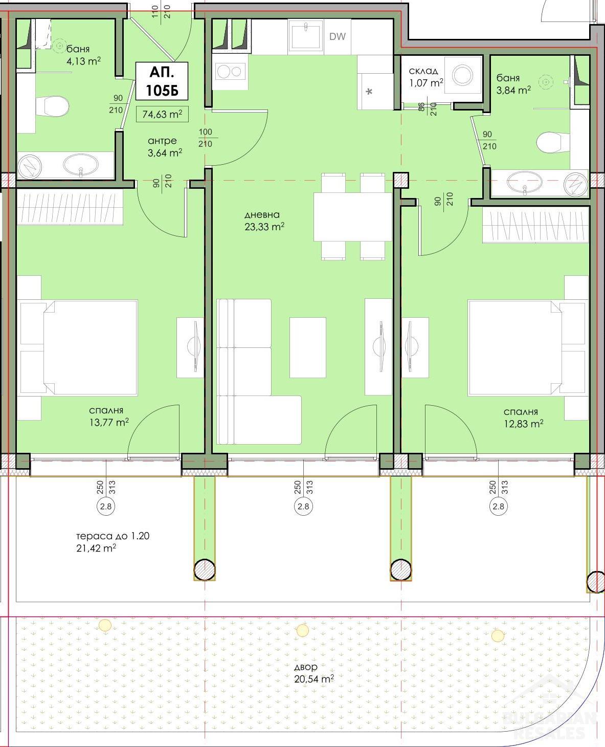 Kompleks tuż przy plaży w Nesebrze, 2 sypialnie, duży taras ID: 5900 - Фото2