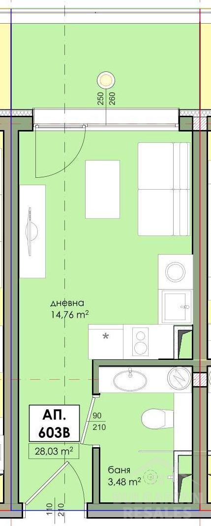 Първа линия! Студио в съвременния комплекс „AMIRA SEA RESIDENCE“ ID: 5898 - Снимка 2