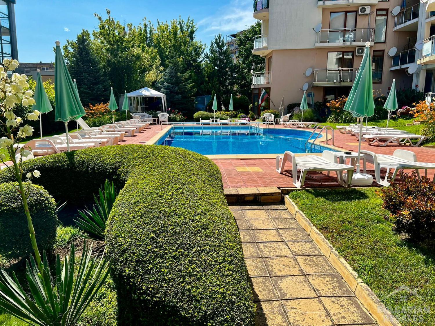 Вид на море и бассейн, 2 спальни, готовая к проживанию квартира ID: 5904 - Фото 19