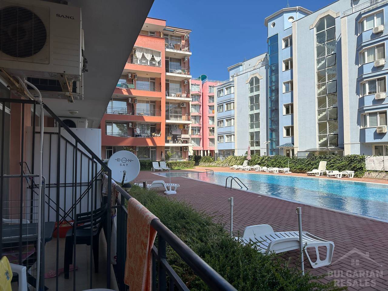 Lacný štúdio s výhľadom na bazén v Slnečnom pobreží ID: 5829 - Фото2